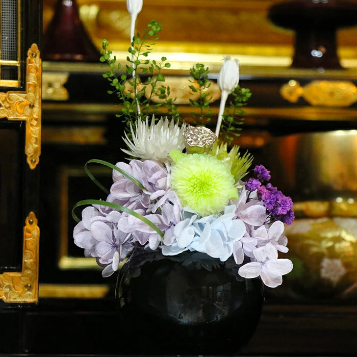 枯れない 仏花 2個 1対 セット ゆめ プリザーブドフラワー